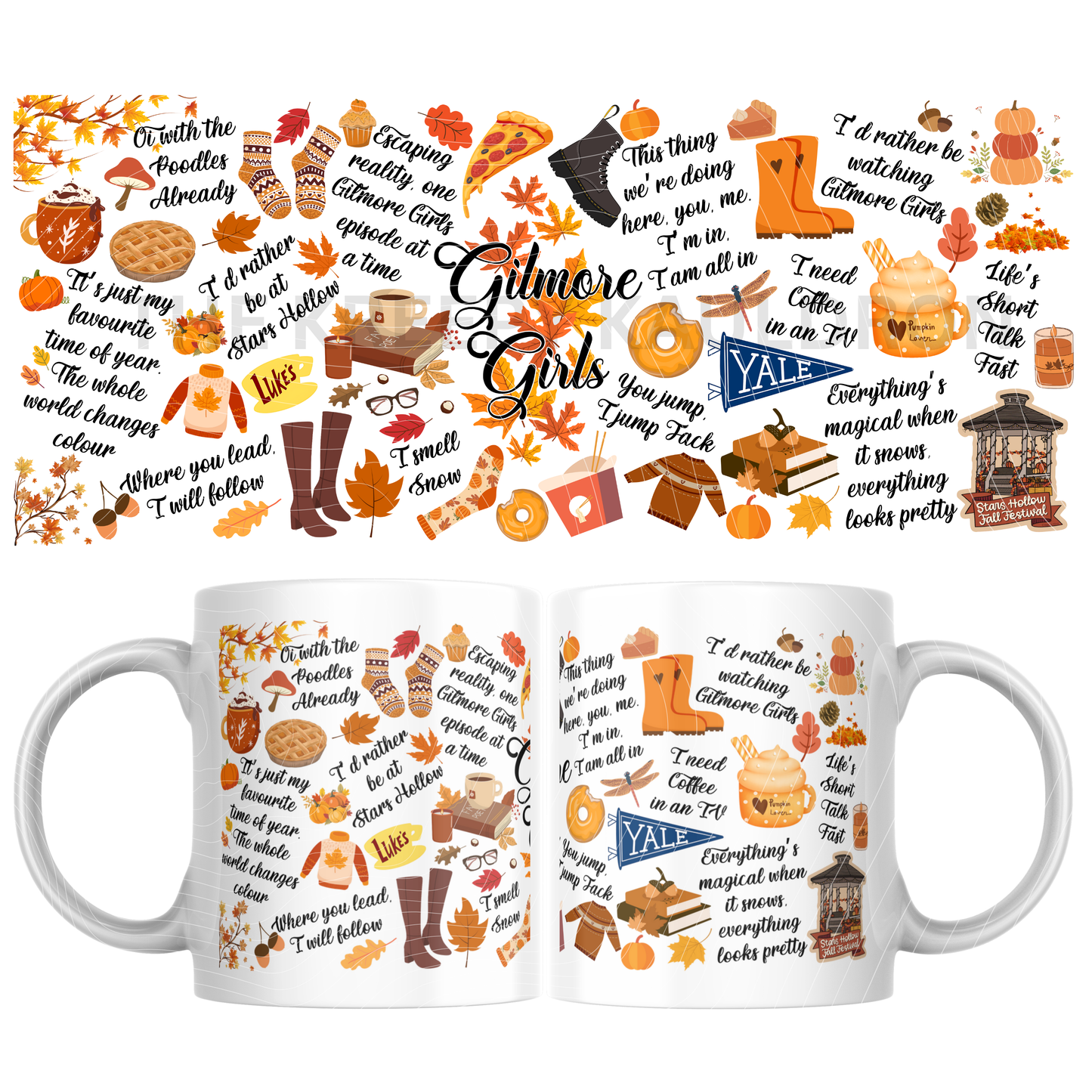 11oz / 325ml Ceramic Mug – Gilmore Girls Autumn Vibes | Kosy Kollection by Kreepy Kristy