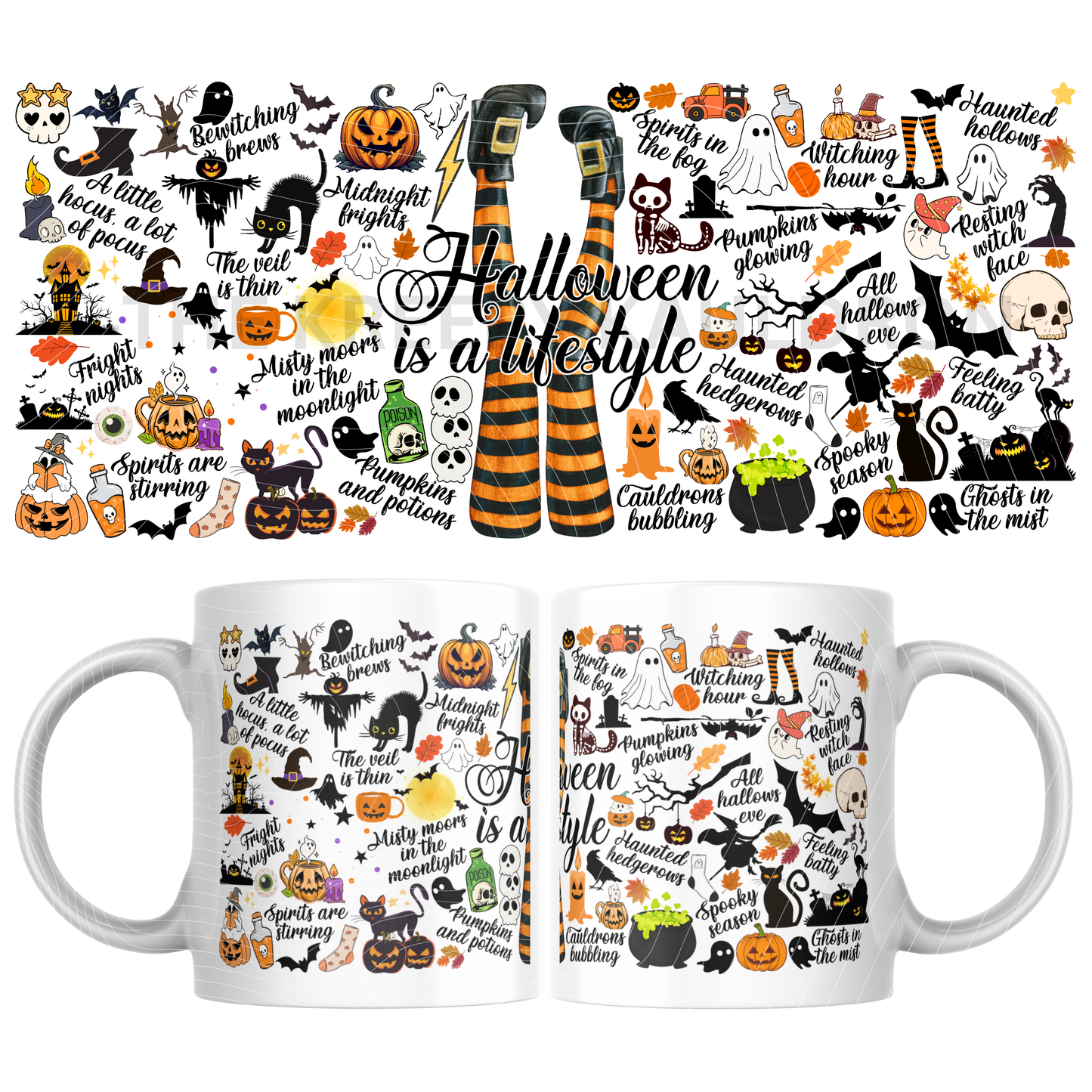 11oz / 325mls Mug | Halloween is a Lifestyle | Haunted Hallows Kollection by Kreepy Kristy