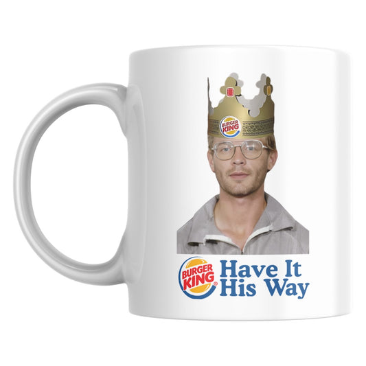 Jeffrey Dahmer - Burger King – Dark Humour True Crime Serial Killer Parody Mug Gift