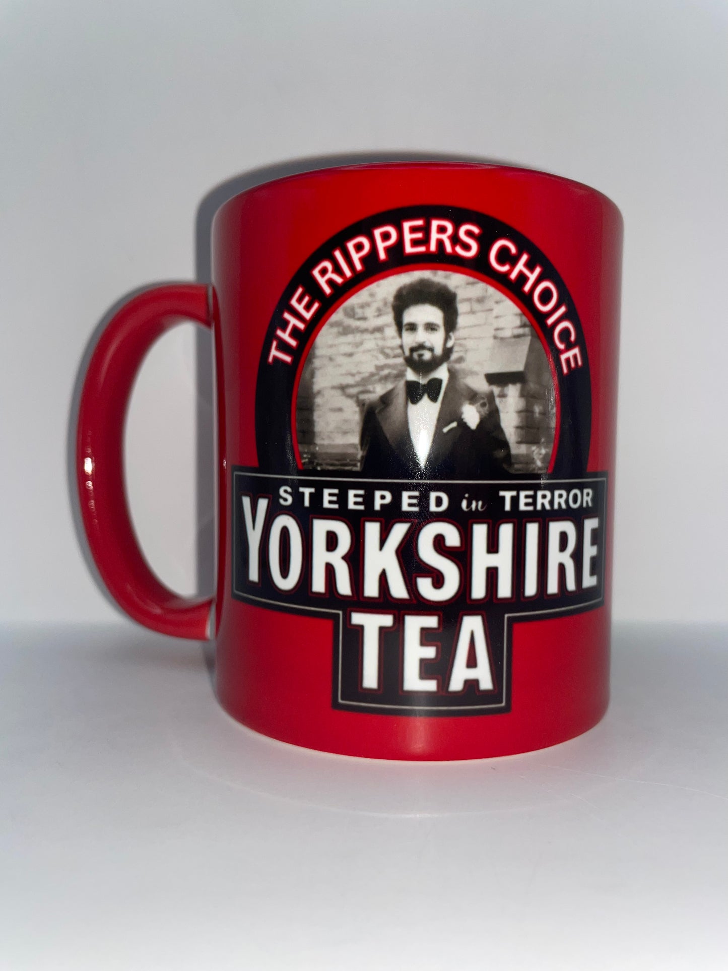 11oz Mug - Peter Sutcliffe - Yorkshire Tea - Dark Humour True Crime Serial Killer Parody Gift