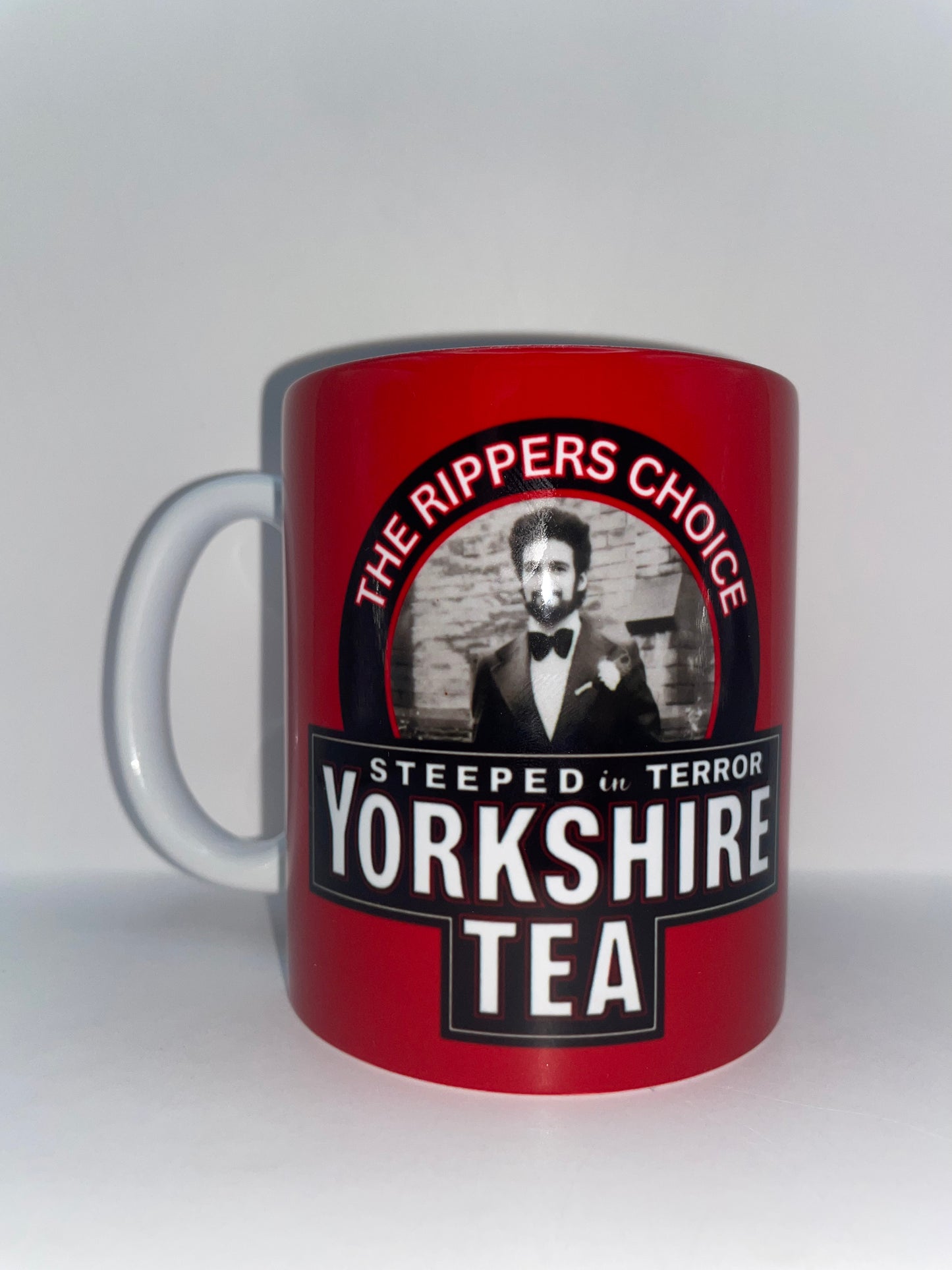 11oz Mug - Peter Sutcliffe - Yorkshire Tea - Dark Humour True Crime Serial Killer Parody Gift
