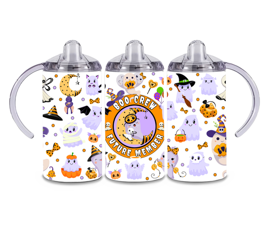 12oz / 355ml Stainless Steel Insulated Future Boo Crew Sippy Cup with Dual Lids – Toddler to Child Transition Cup | Designed by Kreepy Kristy